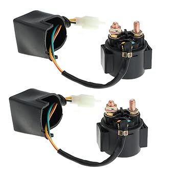 Solenoid Starter Relay for 4 Stroke GY6 Engine 50cc 70cc 90cc 100cc 110cc 125cc 150cc 200cc 250cc for Honda Can-am Polaris for Polaris for Arctic ATV Quad Scooter Go Kart Chopper Dirt Bike