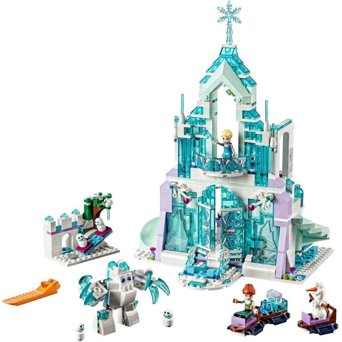 LEGO Disney Frozen Elsa's Magical Ice Palace 43172 Toy Castle Building Kit with Mini Dolls Castle Playset Popular Characters such as Elsa, Olaf, and Anna (701 Pieces)