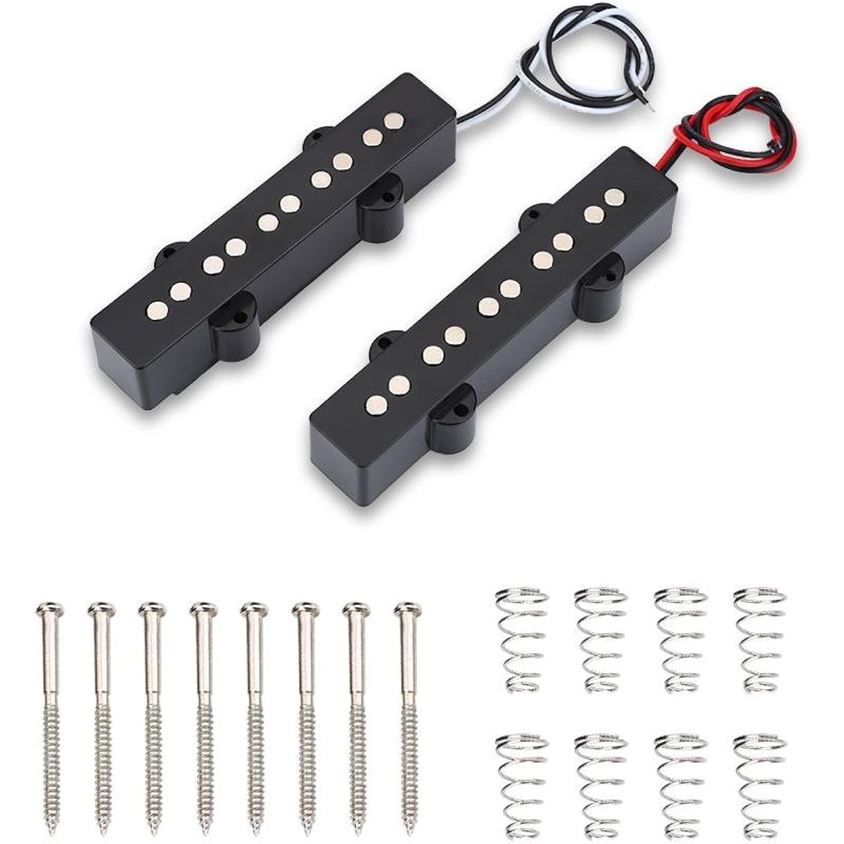 Guitar Bridge Pickup 2pcs 5 String Open Bass Humbucker Replacement Part Csrews & Springs Jazz Bass with V Pickup