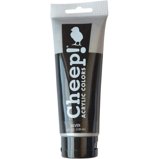 Cheep Acrylic Paint 4oz Tube Silver