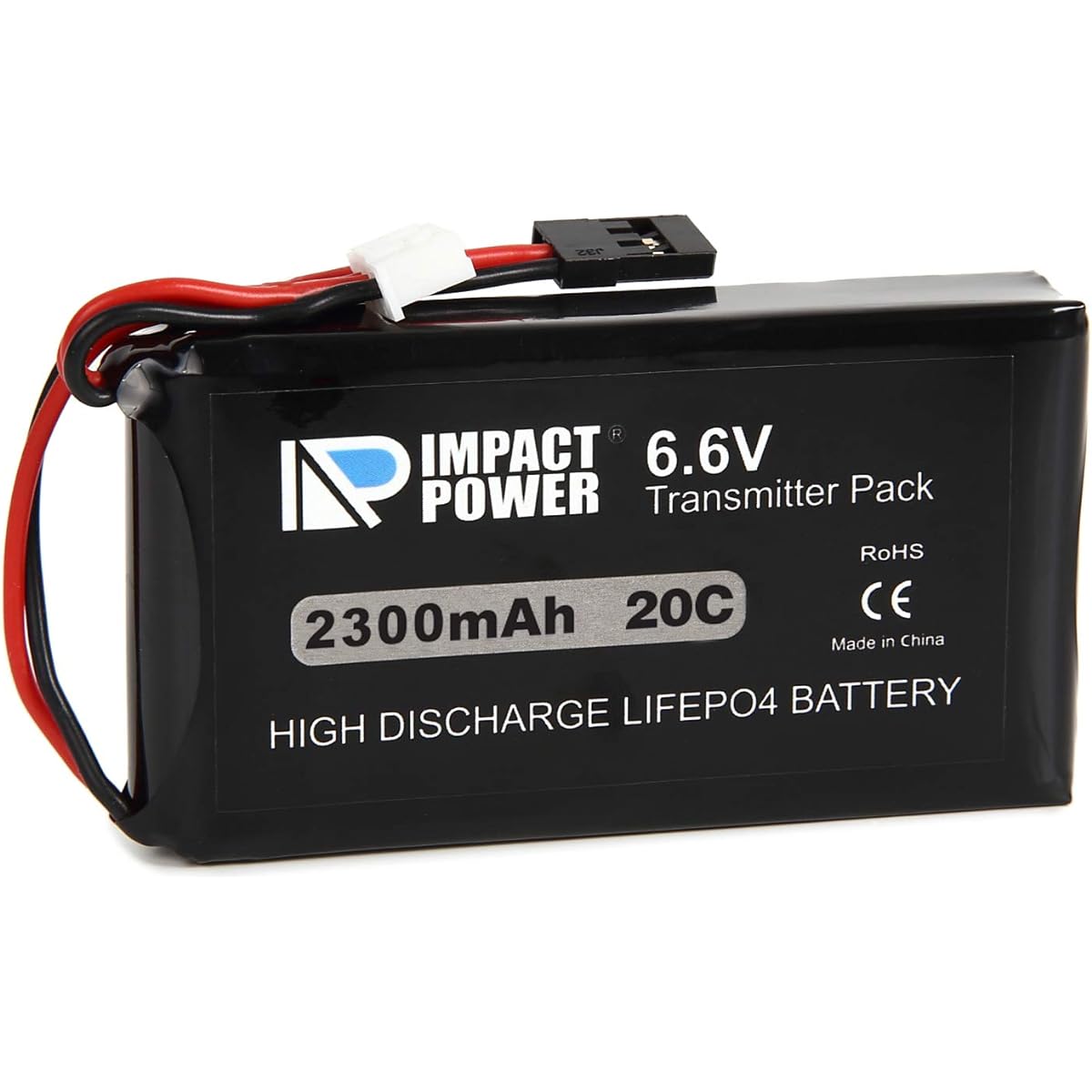 IMPACT POWER Large Capacity 2300mAh RC Airplane Futaba Transmitter 18SZ 14SG T10J 8J 4PKS 4PL Compatible LiFe Battery 2 Cell 6.6v