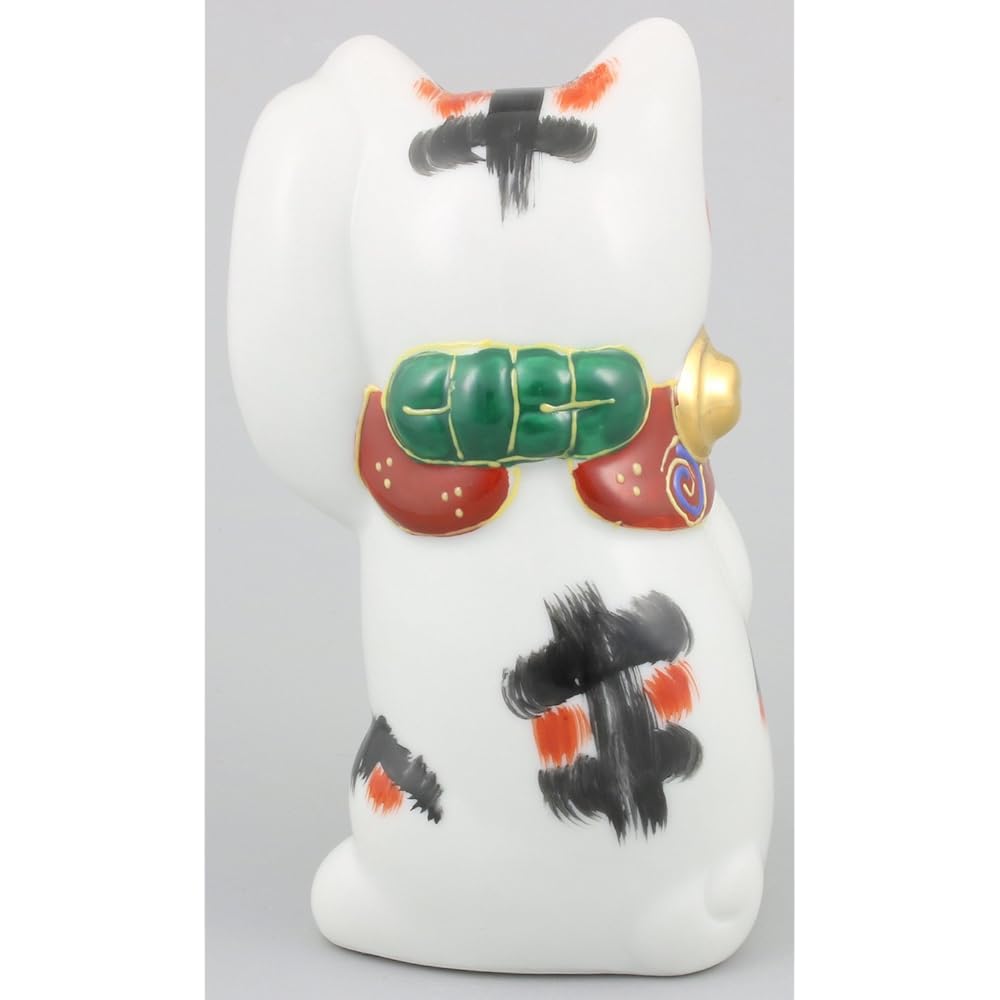 Kutani Ware Oval Lucky Cat Calico No. 3 A-0070