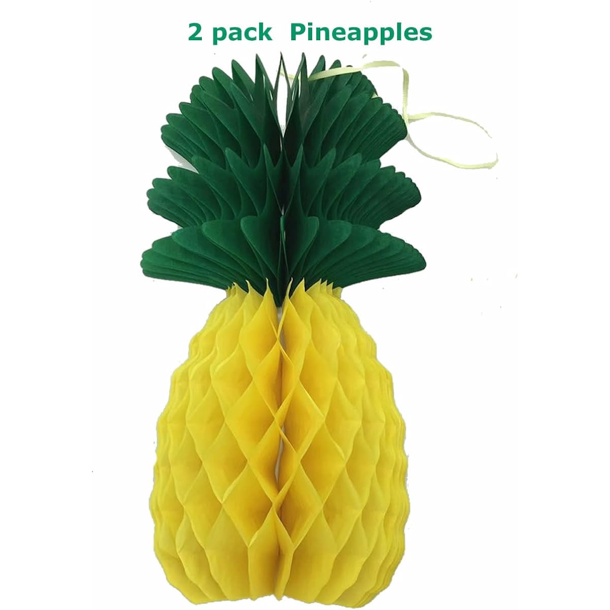 Hawaiian Luau Theme Pineapple Party Supplies Decorations 8" (2 Pack)
