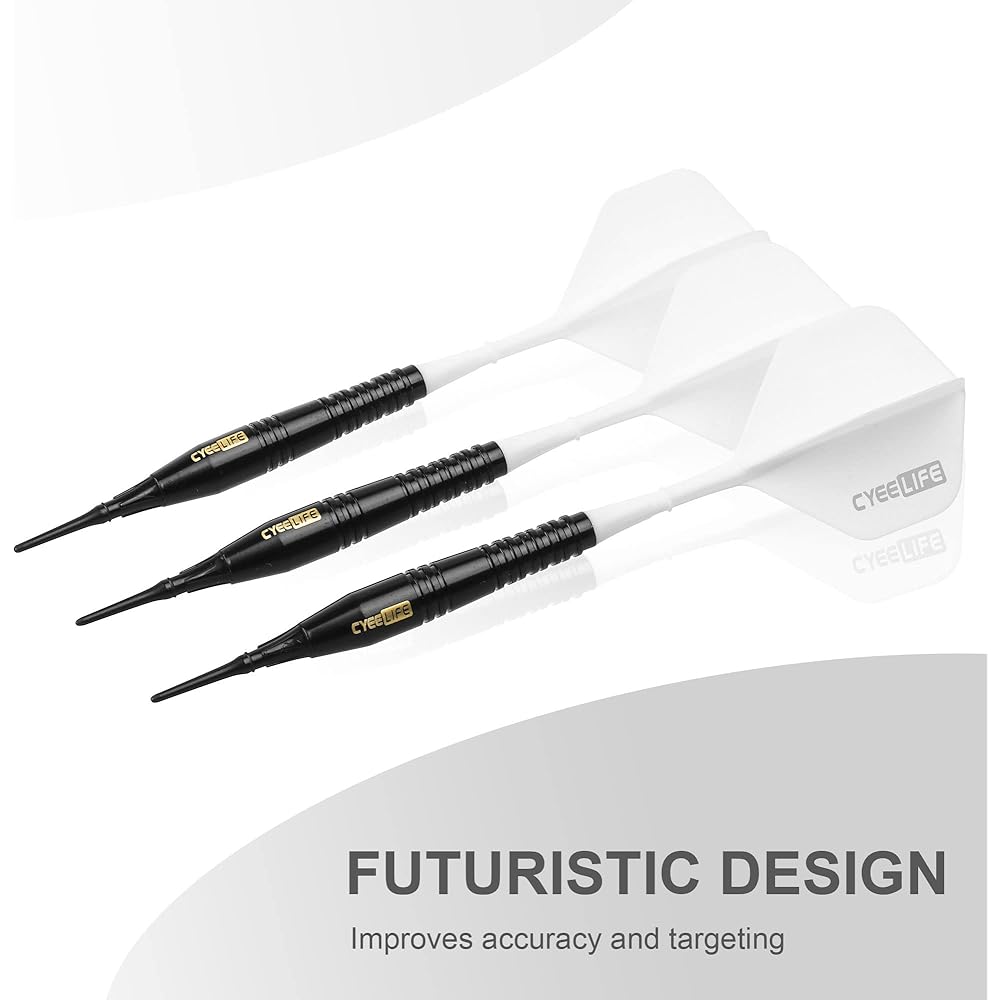 CyeeLife 16g Pure Copper Soft Tip Darts Set Soft tip Darts(White)