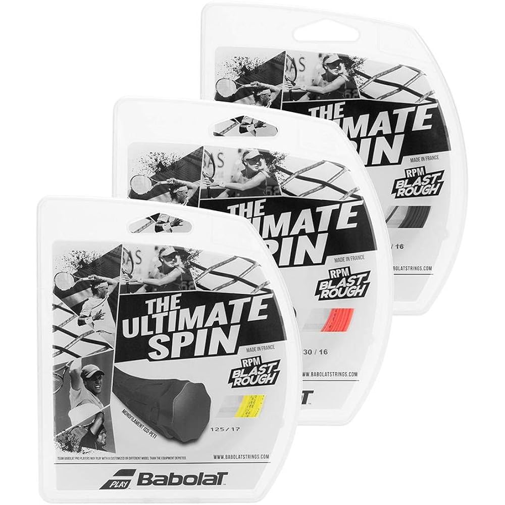 Babolat Uni – Adult RPM Rough Tighten Set 12m – Schwartz Tennis String