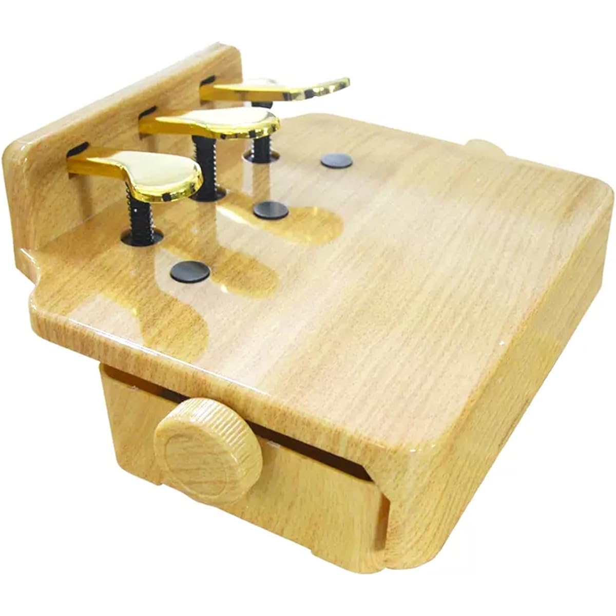 Buhelyc Piano Pedal Extender Piano Auxiliary Pedal with 3 Pedals Adjustable Height Durable, Stable, Easy to Use for Beginners, Kids