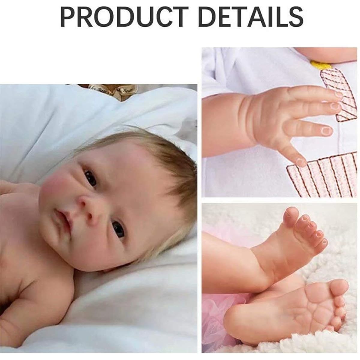 EURORA Reborn Baby Doll Girl 18 Inch Silicone Reborn Doll Girl Vinyl Silicone Body Sweet Girl Reborn Baby Doll with Clothes and Bottle Gift for Kids Ages 3+