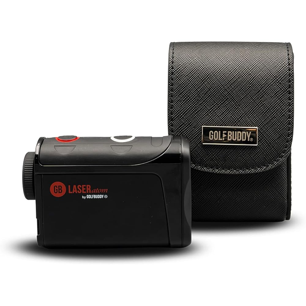 [Domestic official] GOLFBUDDY GB LASER atom Ultra-compact, ultra-lightweight golf laser distance meter 0.2 second measurement Rechargeable 6x optical telephoto Measuring range 2m~800m Pin mode Height difference correction function Waterproof function PU