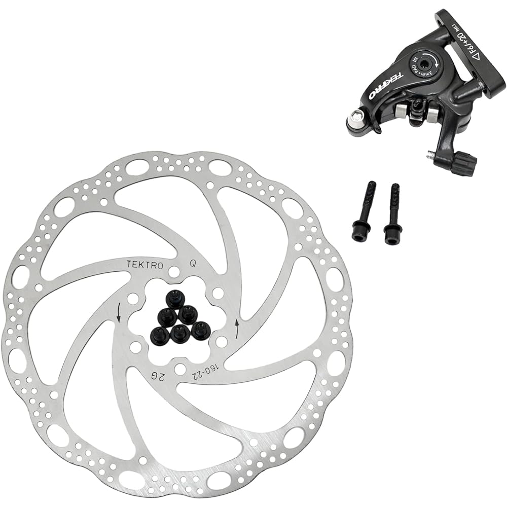 TEKTRO MD-C550 Road Flat Mount Mechancial Disc Brake Set 160mm Rotors, Front and Rear, MH1849