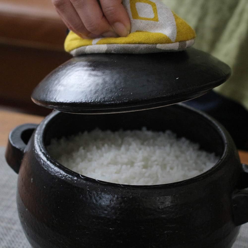 &NE Banko-yaki rice pot, 3 cups, with bamboo rice paddle, white NMT-065-WH