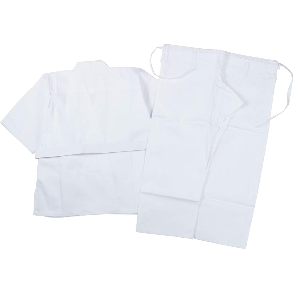 MARTIAL WORLD Pure White Full Contact Karate Gi [With White Obi] KU15