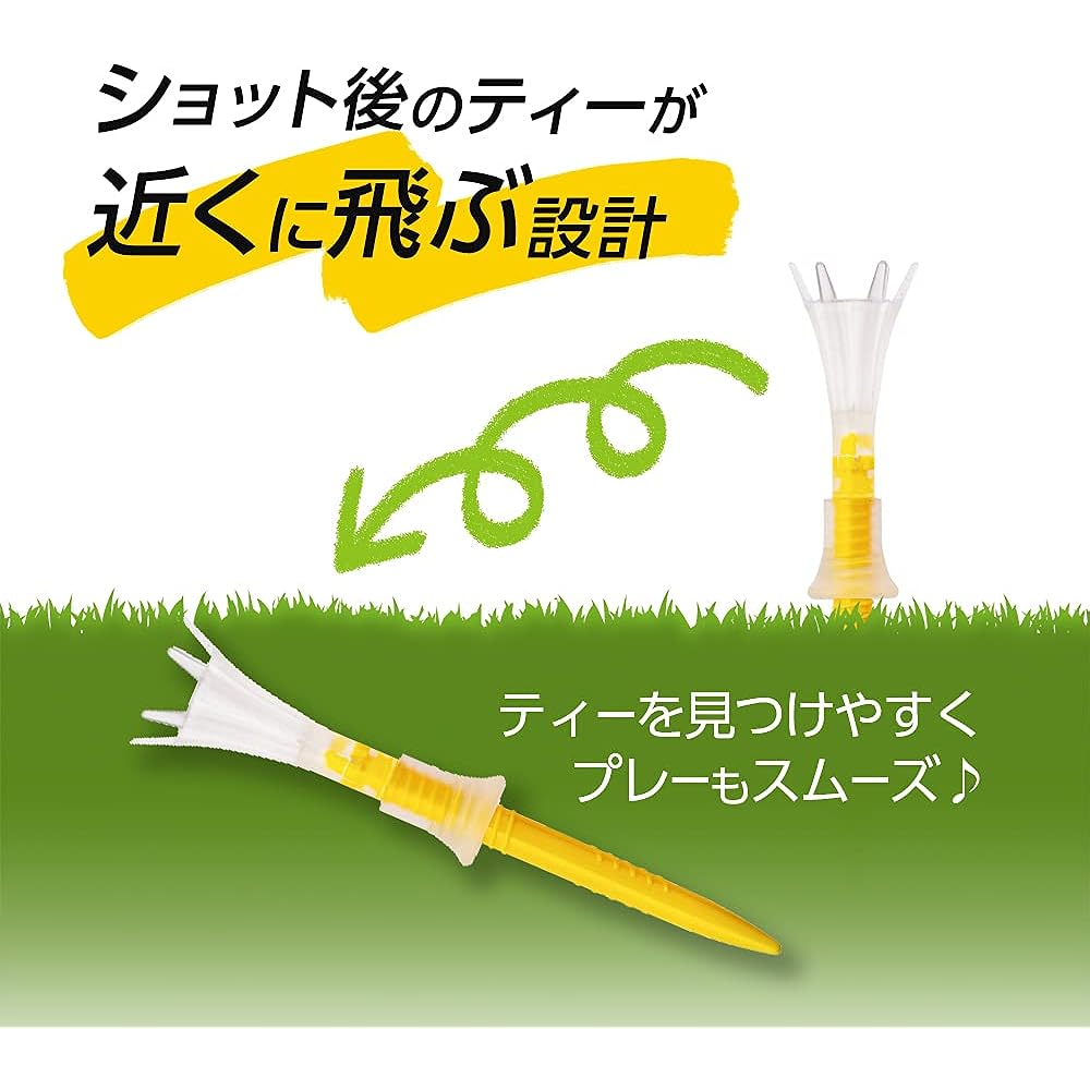 [Tees used by Rikuya Hoshino Professional] DAIYA GOLF Golf Tee Tomahawk Tee Long & Short Set Height Adjustable Driver Iron 1 Pack for Rounds Beginner Trial Conforms to Golf Rules Made in Japan