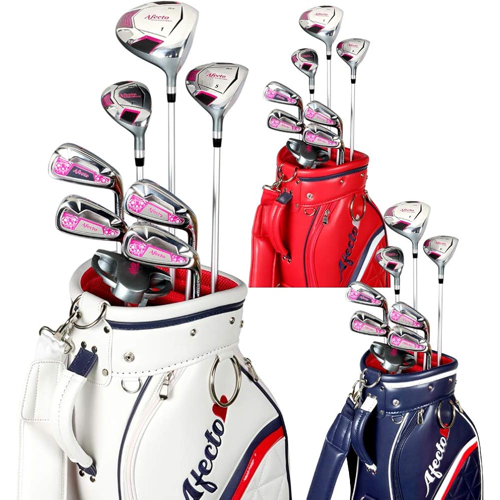 [Right-hand] AFECTO Women's Golf Club Set 8 Clubs + Lightweight High Quality Caddy Bag Included Direct Manufacturer Golf Shop
