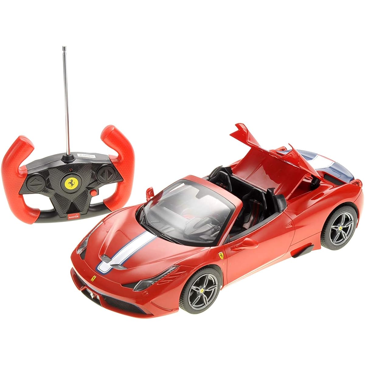 PowerTRC 1:14 Remote Control Ferrari 458 Special with Functional Convertible Top RC Electric Hobby Racing Car for Boys, Girls and Adults (Red)