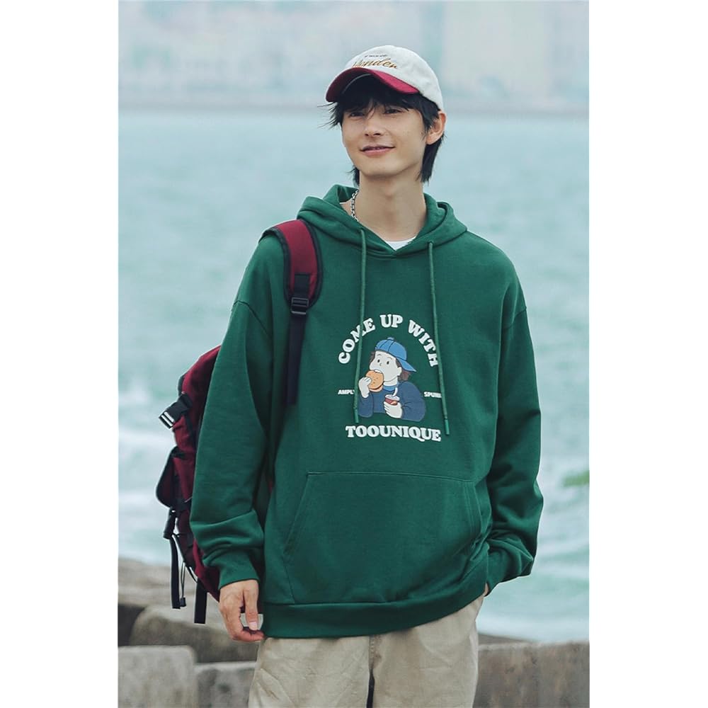 [ARIGADOU] Hoodie, Men's Sweatshirt, Stylish, Large Size, Popular, Hooded, Stylish, Casual, Autumn Clothes, Winter Clothes