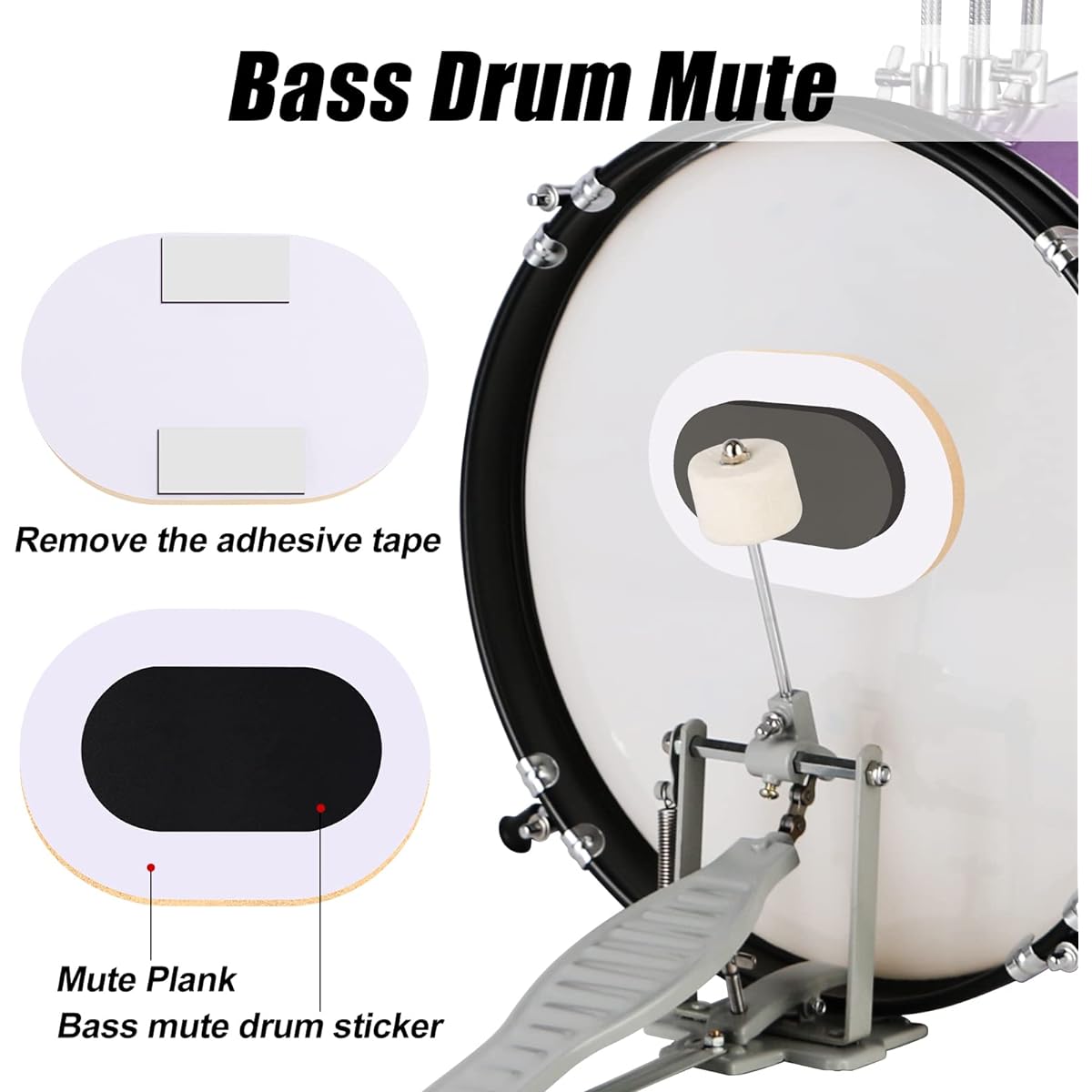 EASTROCK Drum Mute Pad Set 10 Pieces Cymbal Pad + Hi-Hat Set Pad Foam Drum Silencer Pad Fits 10", 12", 14", 16" (Drum Mute Pad Pack)