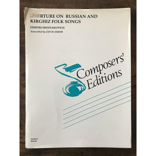 Wind Orchestra Score Shostakovich: Overture on Russian and Kyrgyz Folk Themes, Arranged by Guy Duker
