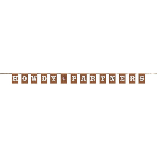 Amscan Party Supplies Howdy Partners Yeehaw Western 11 x 12 1/2