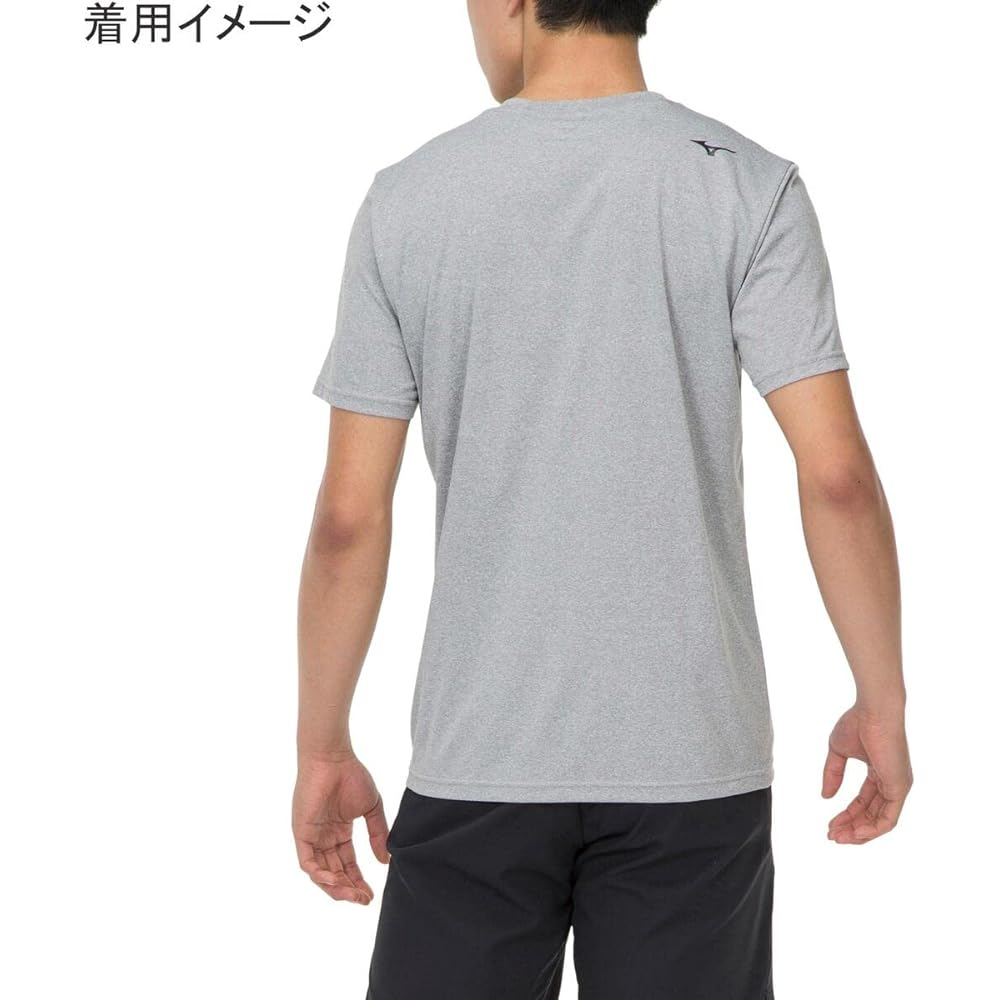 [Mizuno] Training Wear, Graphic T-Shirt, BIG Logo, Sweat Absorbent, Quick Drying, Linked to Model Worn by Athletes, 32MA0514