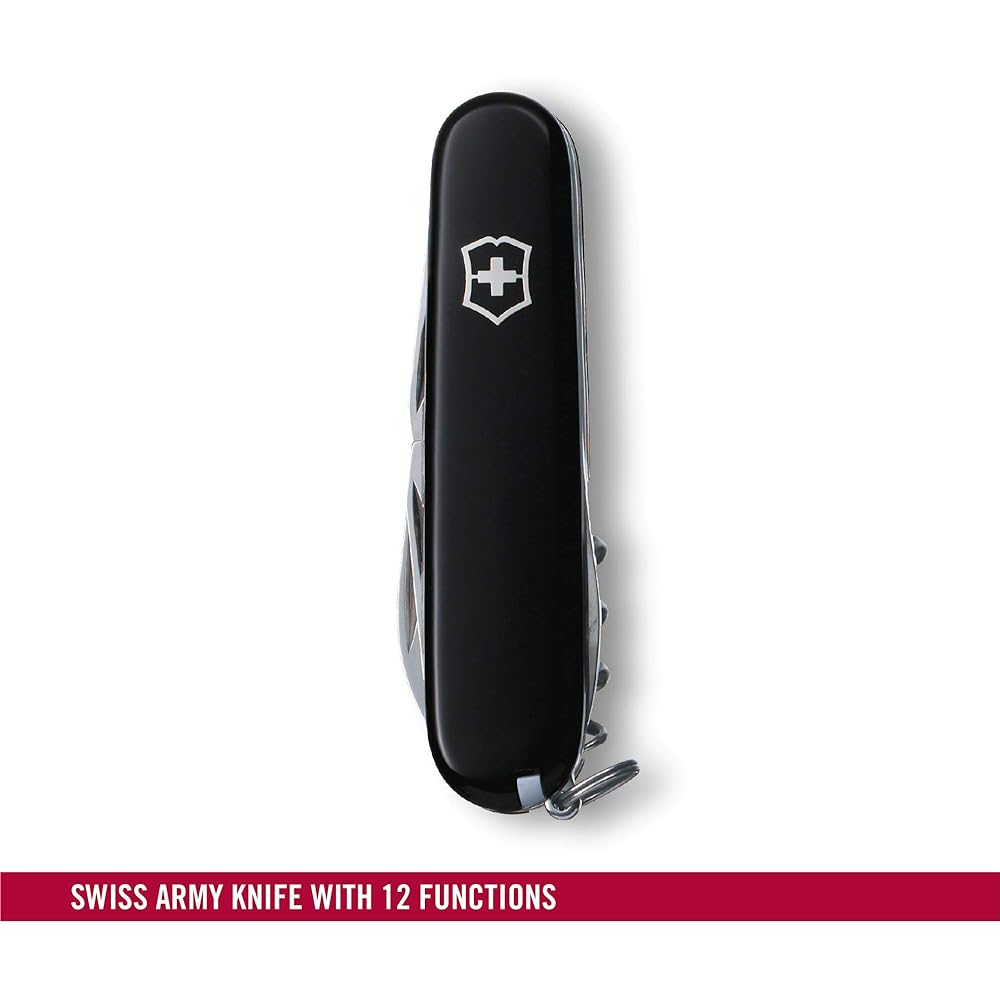 VICTORINOX Spartan Swiss Army Knife, Multifunctional Knife, Outdoor Disaster Prevention Goods, Corkscrew, Flathead Screwdriver Included, Equipped with a Can Opener, Swiss Made Multi-Tool with 12 Functions, Compact Disaster Prevention Goods, Jutoku Knife