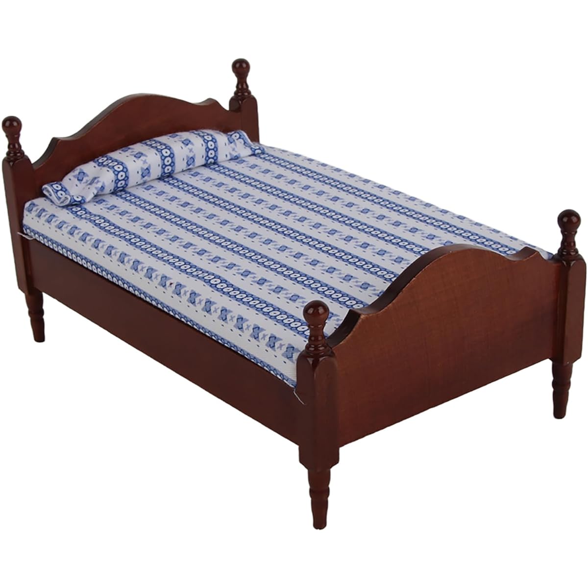 Tnfeeon Miniature Dollhouse Bed Sturdy Mini Dollhouse Furniture Mini Furniture for Dollhouse