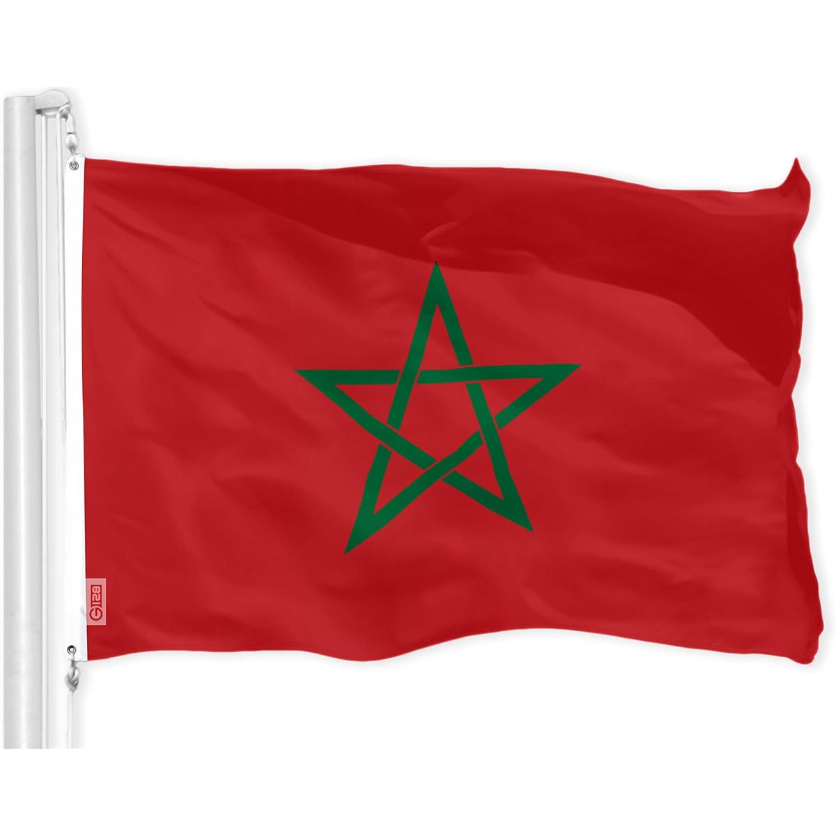 G128 USA America & Morocco Moroccan Flag 3x5ft Combo Print 150D Polyester