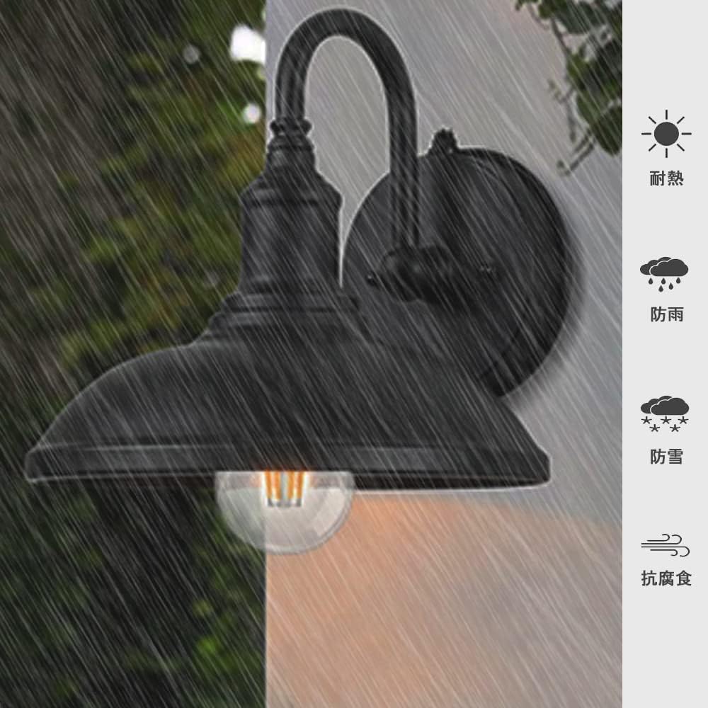 Light Sensor Light, Porch Light, Japanese Style, Outdoor, Rainproof Lighting Fixture, Automatic Lighting at Night, Bracket Light, Wall Lamp, Stylish, Marine Lamp, Retro-Style, Black, Portal Poster,