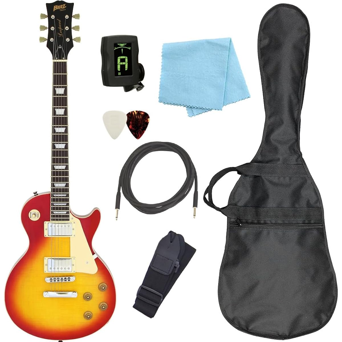 Electric guitar beginner set Les Paul standard type 7-piece set Blitz BLP-450 CS [98765]