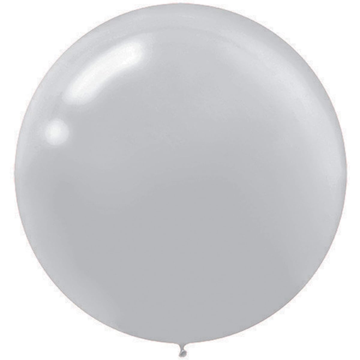 Party Perfect Pearlescent Latex Balloon Decorations, Silver, 24 Inch, Pack of 4