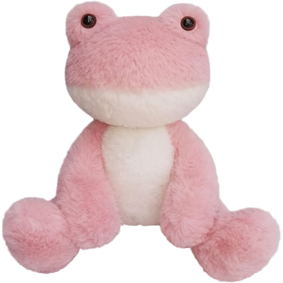 Doindute Pink Stuffed Animal Frog Plush Toy Cute Fluffy Frog Toy Soft Cuddly Plush Toy for Boys Girls Gifts for Kids Girlfriend 16inch