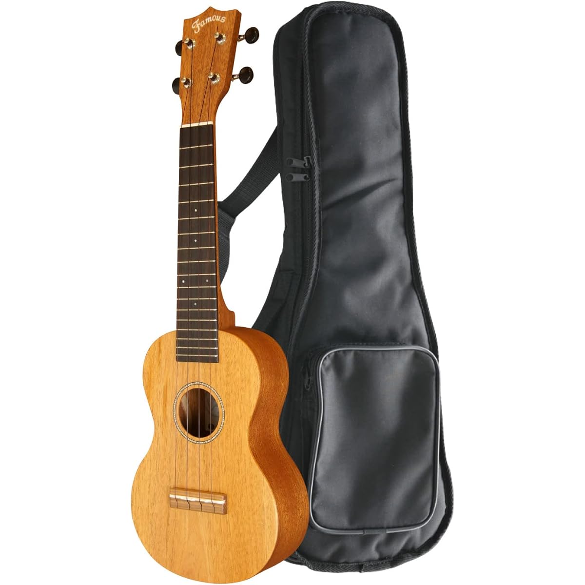 [Famous] Domestic soprano ukulele hybrid series FS-210 with case (top veneer Famous mahogany wood classic easy easy beginner introduction)