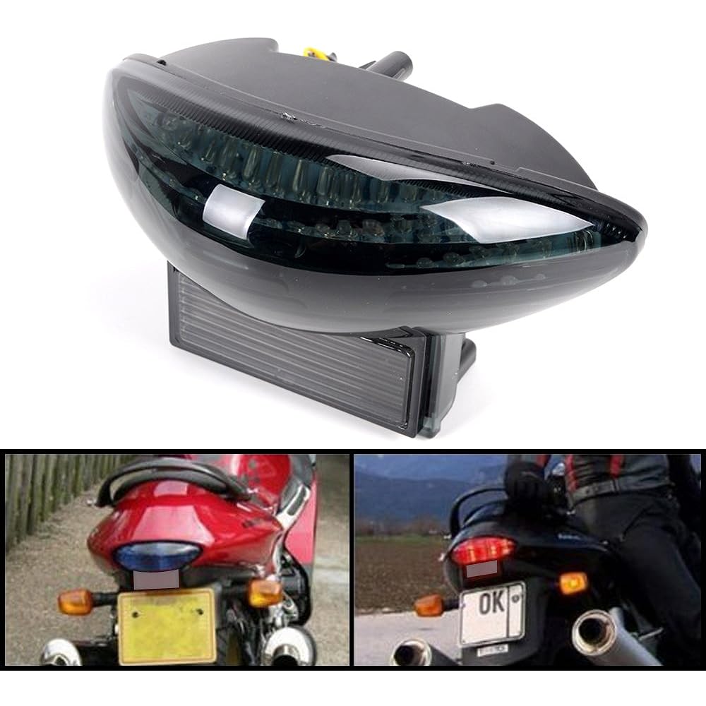 Amazinea Smoke Integrated LED Brake Stop Tail Light Turn Signal for Suzuki Hayabusa GSX1300R 99-07 Katana 600/750 03-06