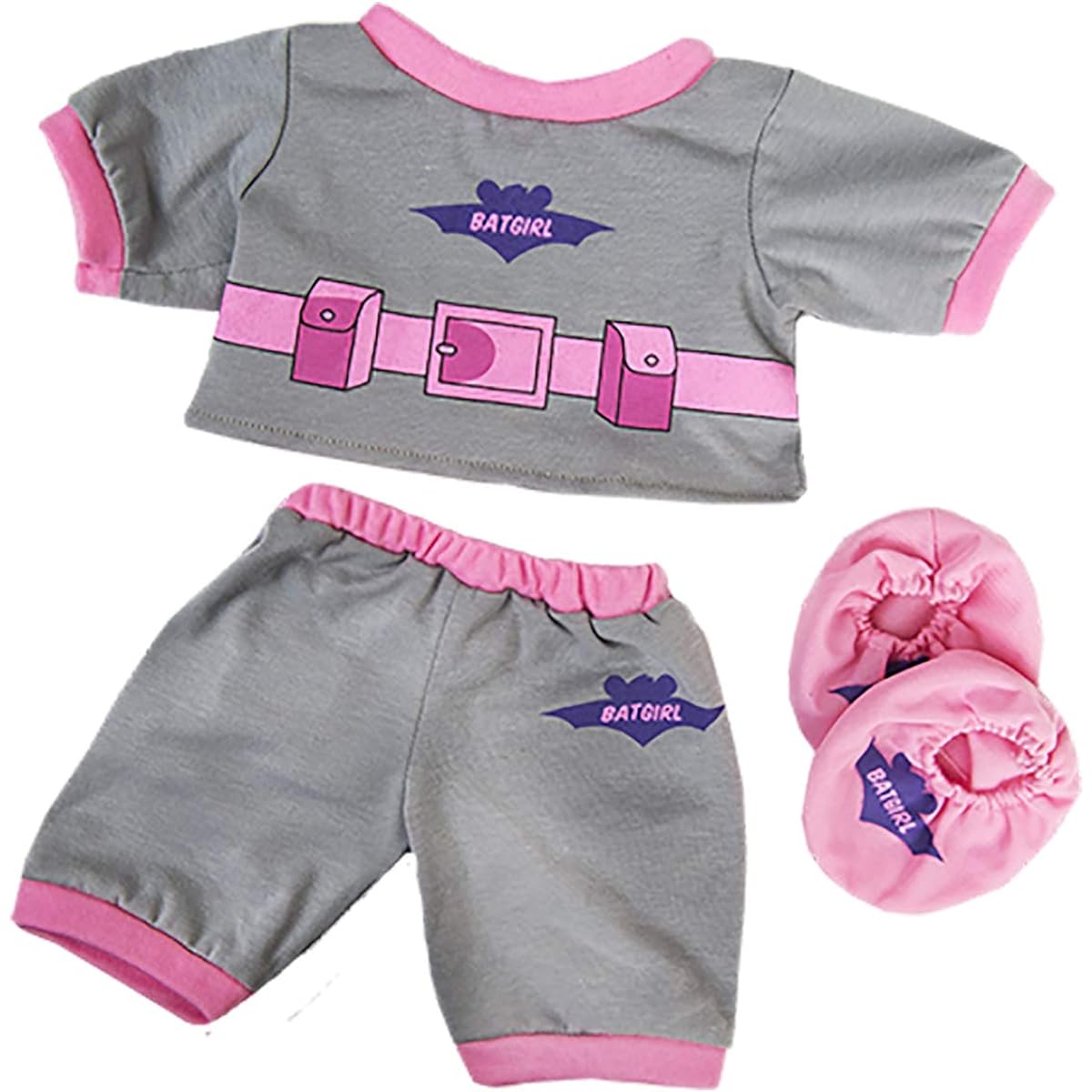 Batgirl PJ 's W / Slippers Teddy Bear Clothes Outfit Fits Most 14 " – 18 " build-a-bear、Vermont Teddy and Make Your Own Stuffed Animals