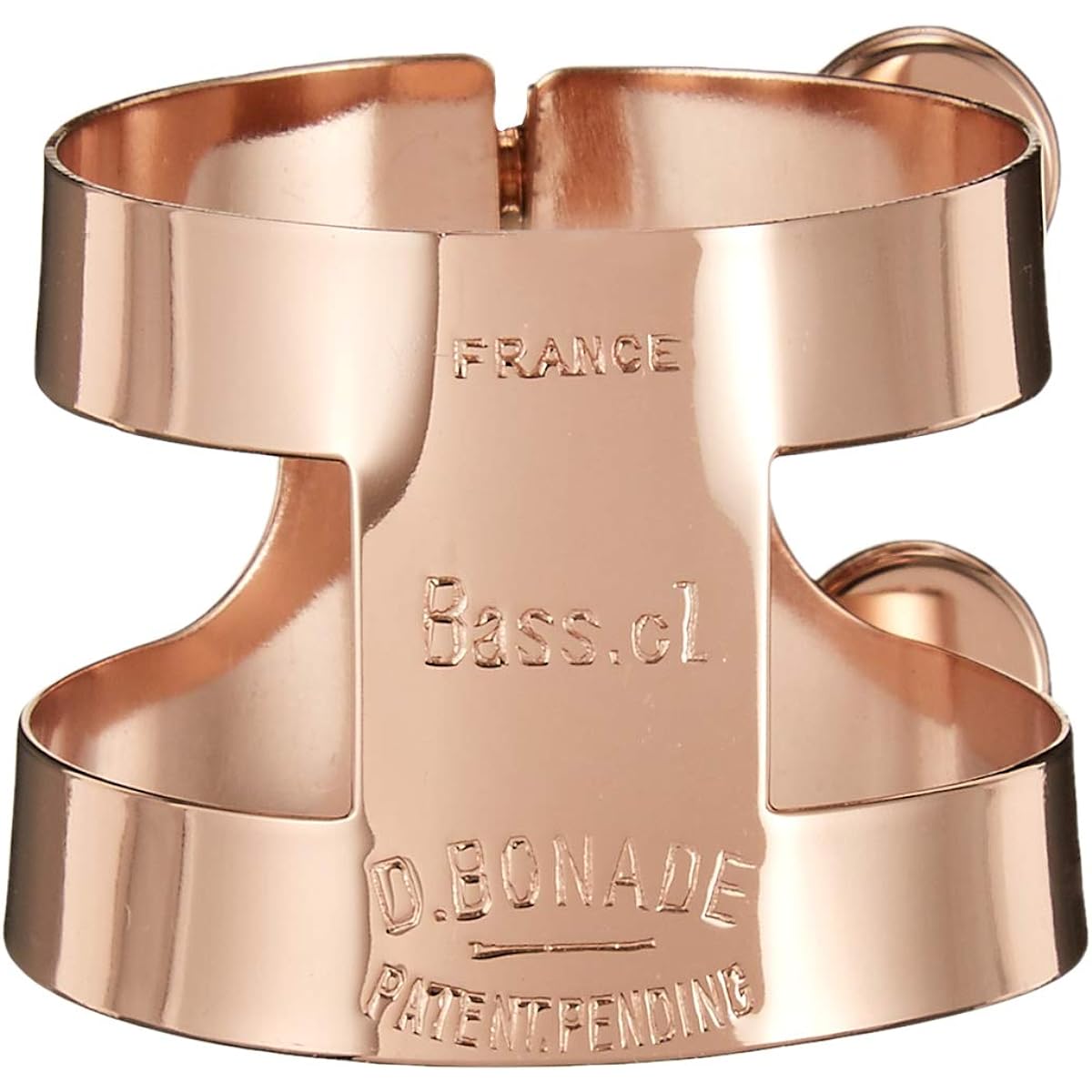 Bonnard Bass Clarinet Ligature Reverse Closure Pink Gold Plate Finish (2253UPG)