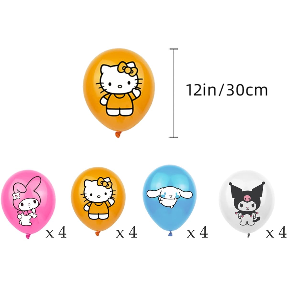 16pcs Cute Anime Party Decoration Balloons Latex Balloons Anime Theme Party Supplies Cute Birthday Party Balloons