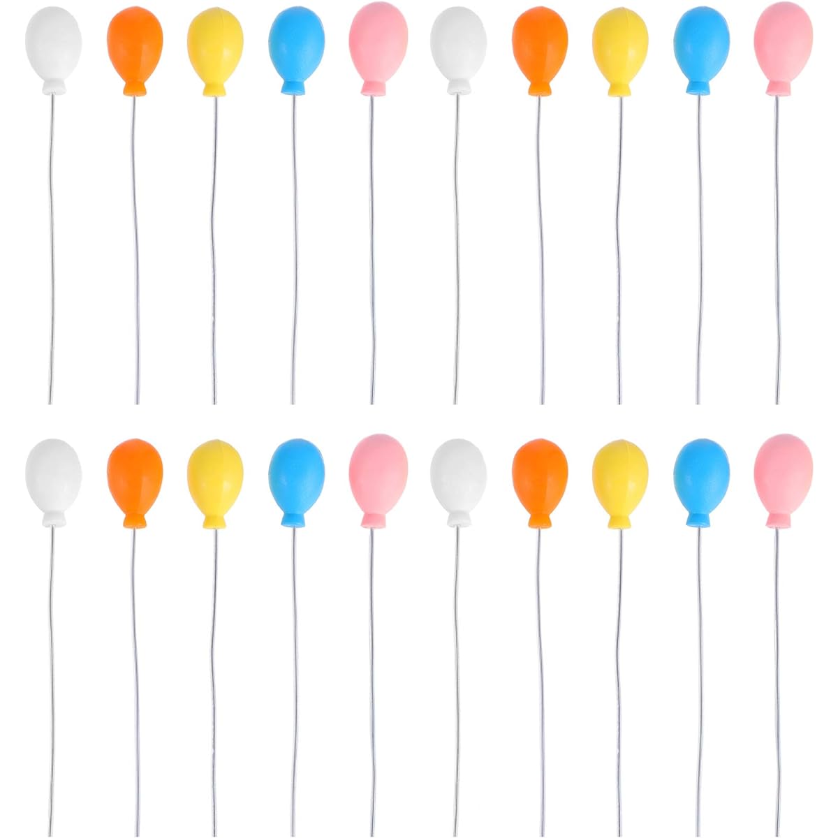 NUOBESTY Dollhouse Balloons 50 Pieces Miniature Bouquet Balloon Mini Landscape Ornament for Dollhouse/Garden Decoration/Cake Decoration/Party Decoration (Round Shape)