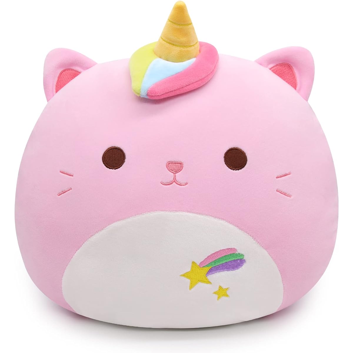 CHUDATOM Cat Plush Pillow Toy, 13.5 Inch Cute Cat Stuffed Animals for Kids Girls, Cute Pink Cat Plush Toy Cat Pillow Stuffed Animals for Birthday Christmas Decoration