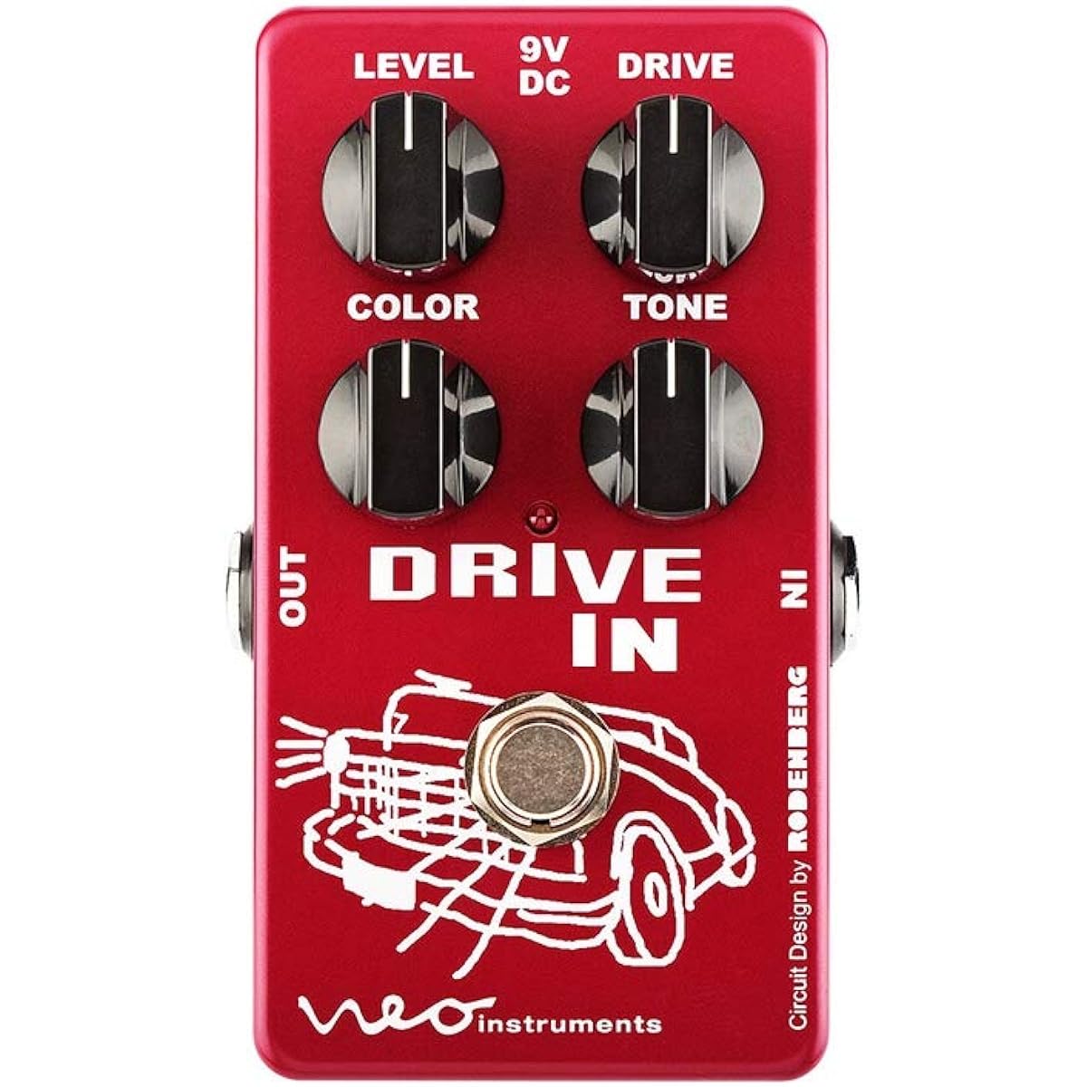 Neo Instruments DRIVE IN Guitar Effector Analog Overdrive Red [Domestic regular product]