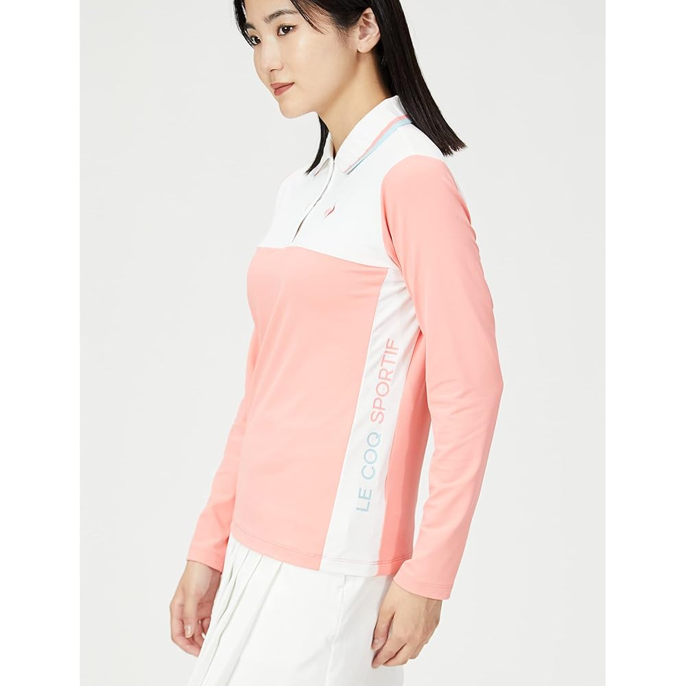 [Le Coq Sportif] Long Sleeve Shirt, Sweat Absorbent, Quick Drying, Stretch, UPF15, Stain Resistant, Fluffy, Soft, Golf QGWUJB01 Women's