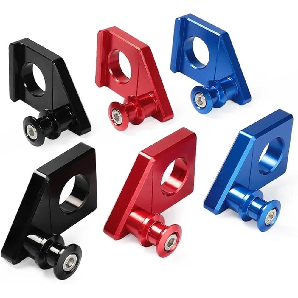 Stand Screw Slider Swing Arm Spool Slider Bracket Motorcycle Chain Adjuster Adjuster Slider Very suitable for Yamaha FZ-10 2016-2020. (Color: Red)