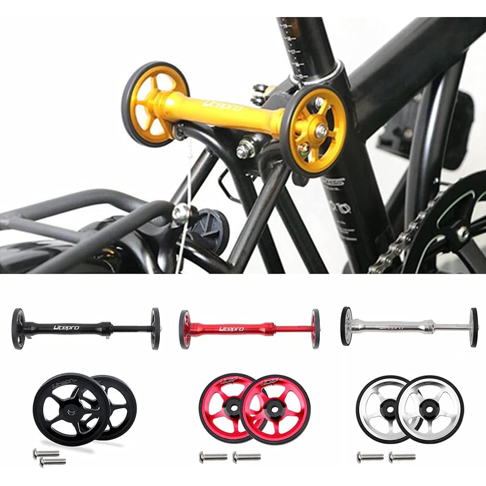 Litepro Easy Wheel Extension Rod Telescoping Bar Bike Aluminum Alloy Rear Cargo Rack Parts For Folding Bike For brompton easywheel