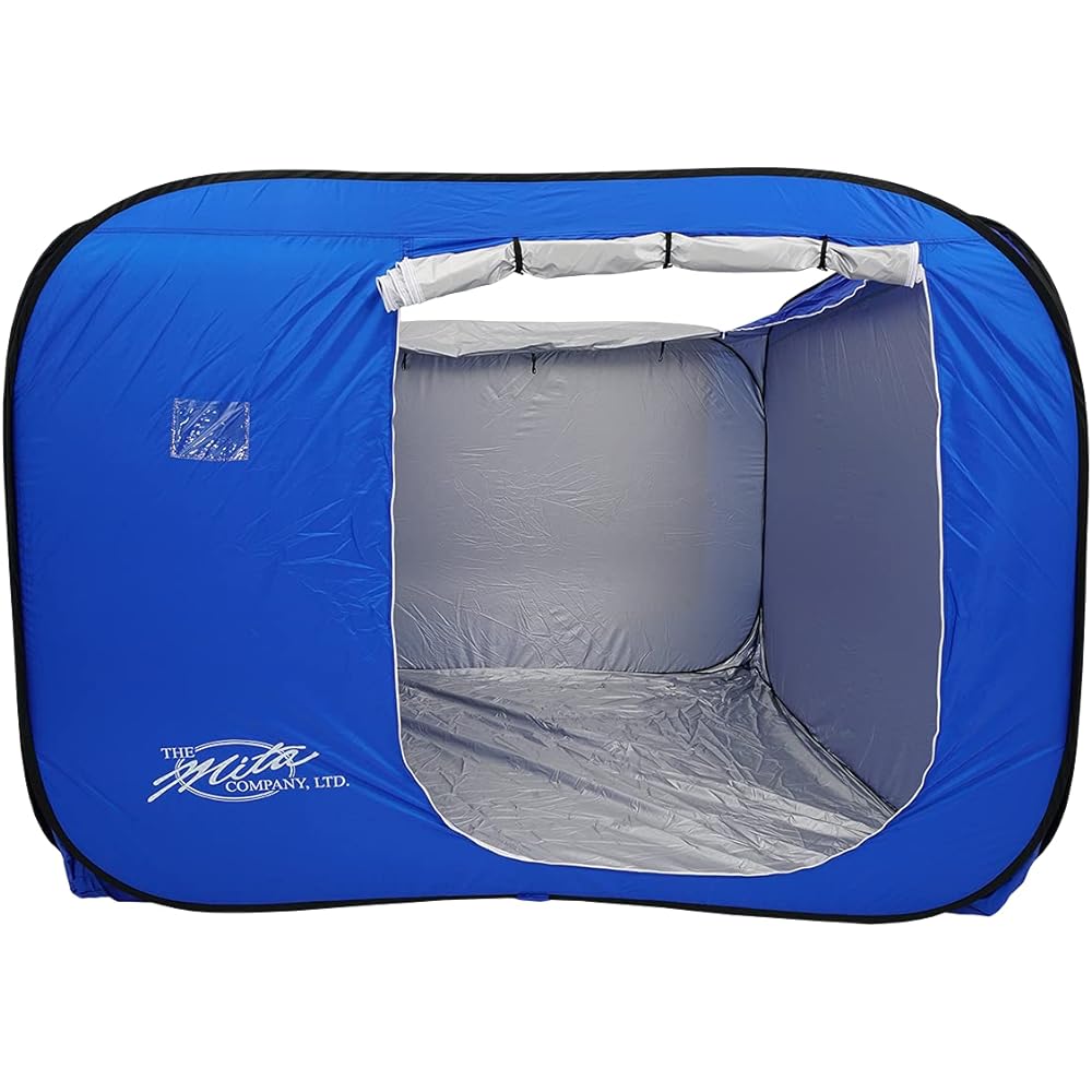MITA Quick Shelter L Size [Flame Retardant Treatment] 1.85mx2.4mx2.4m QSF-L Easy Installation & Compact Storage Indoor Pop-up Tent QUICK SHELTER Flame Retardant Light Blue