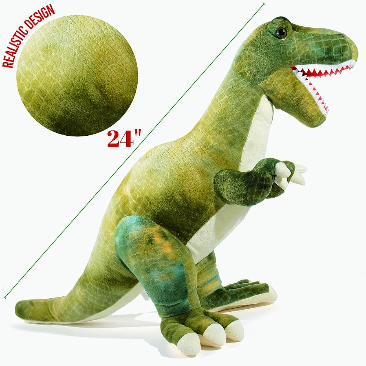PREXTEX 15" Large Plush Dinosaur T-Rex Large Cuddly Soft Dinosaur Toy for Kids