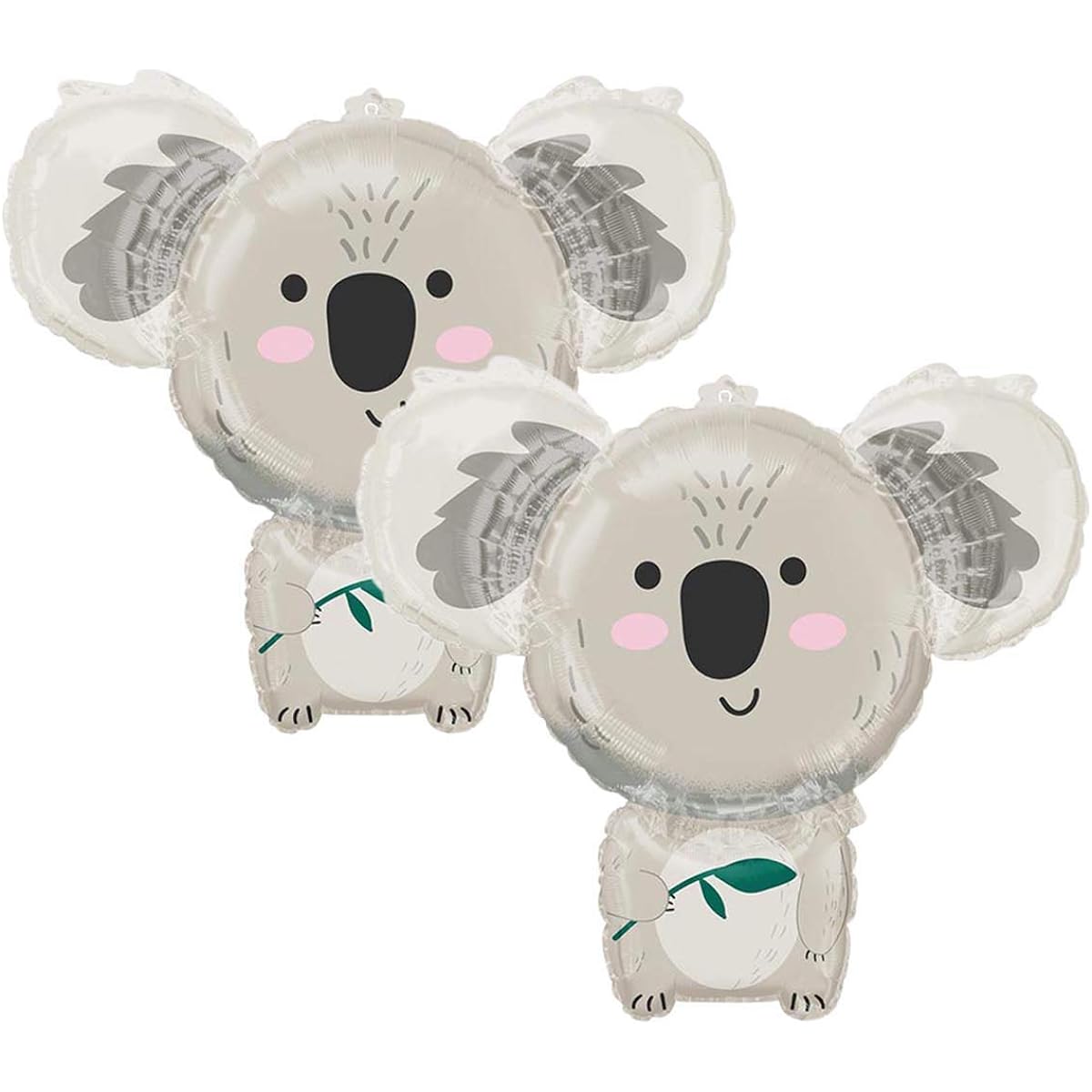 Cute Koala Bear Jumbo 28" Foil Party Balloons, Set of 2