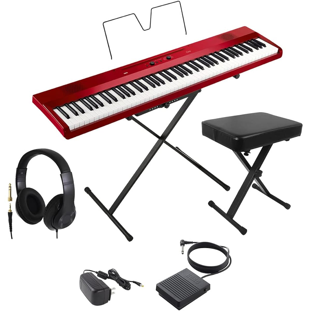 KORG L1SP MRED Keyboard Electronic Piano 88 Keys Headphones and X-Chair Set KORG