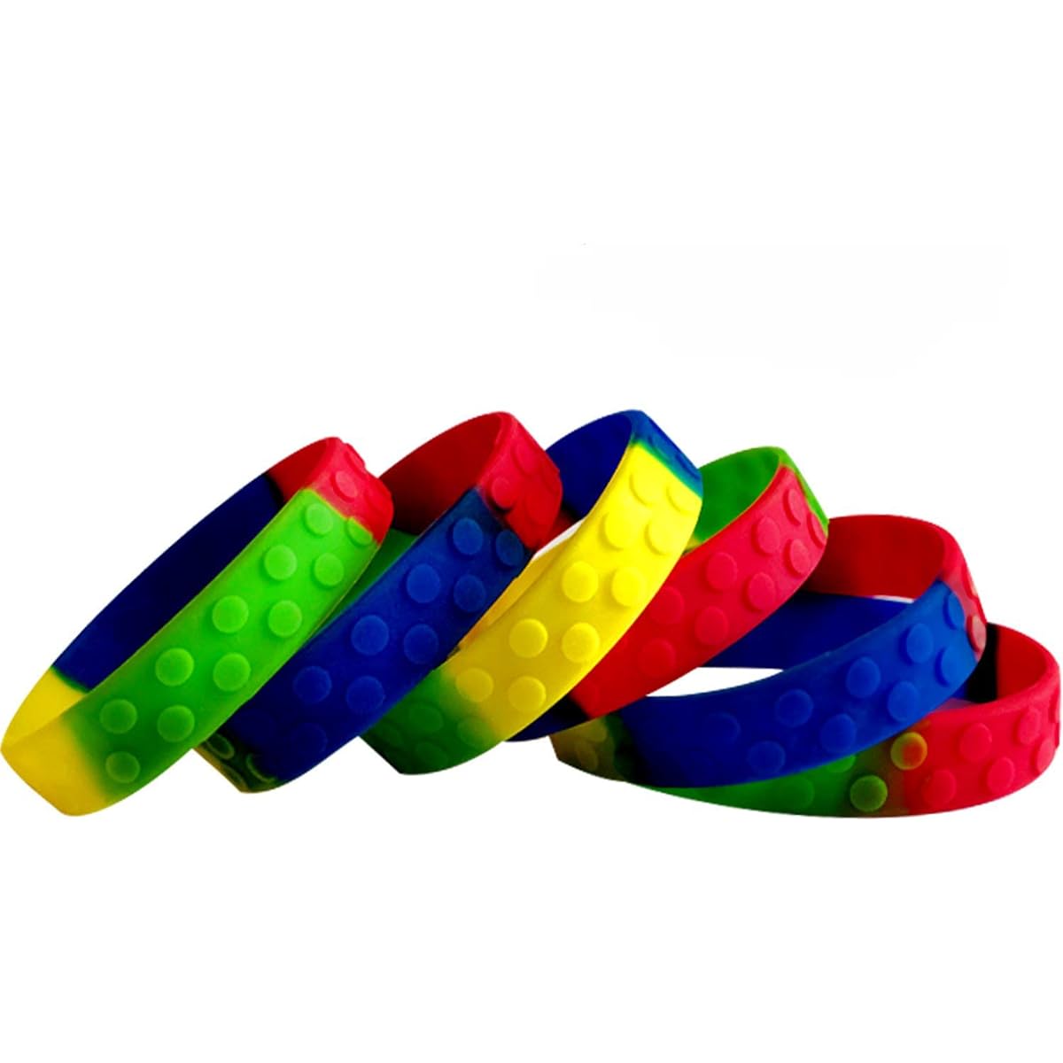 Eventitems Silicone Bracelets 48 Pack for Kids Birthday Party Wristbands Kids Size