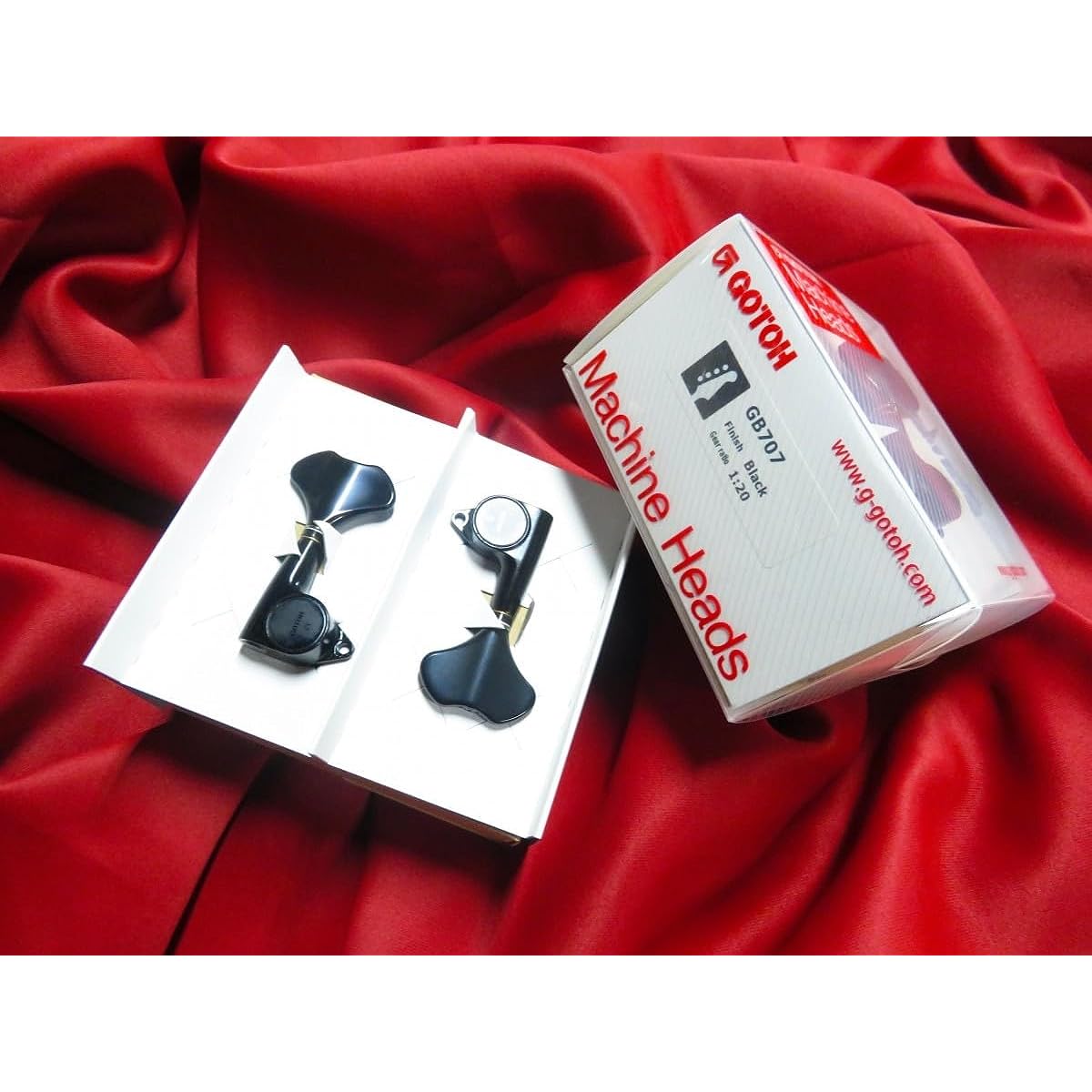 GOTOHGB707BK Black Japanese Bass Machine Heads Set of 5, Freely Mix and Match 8LJ4