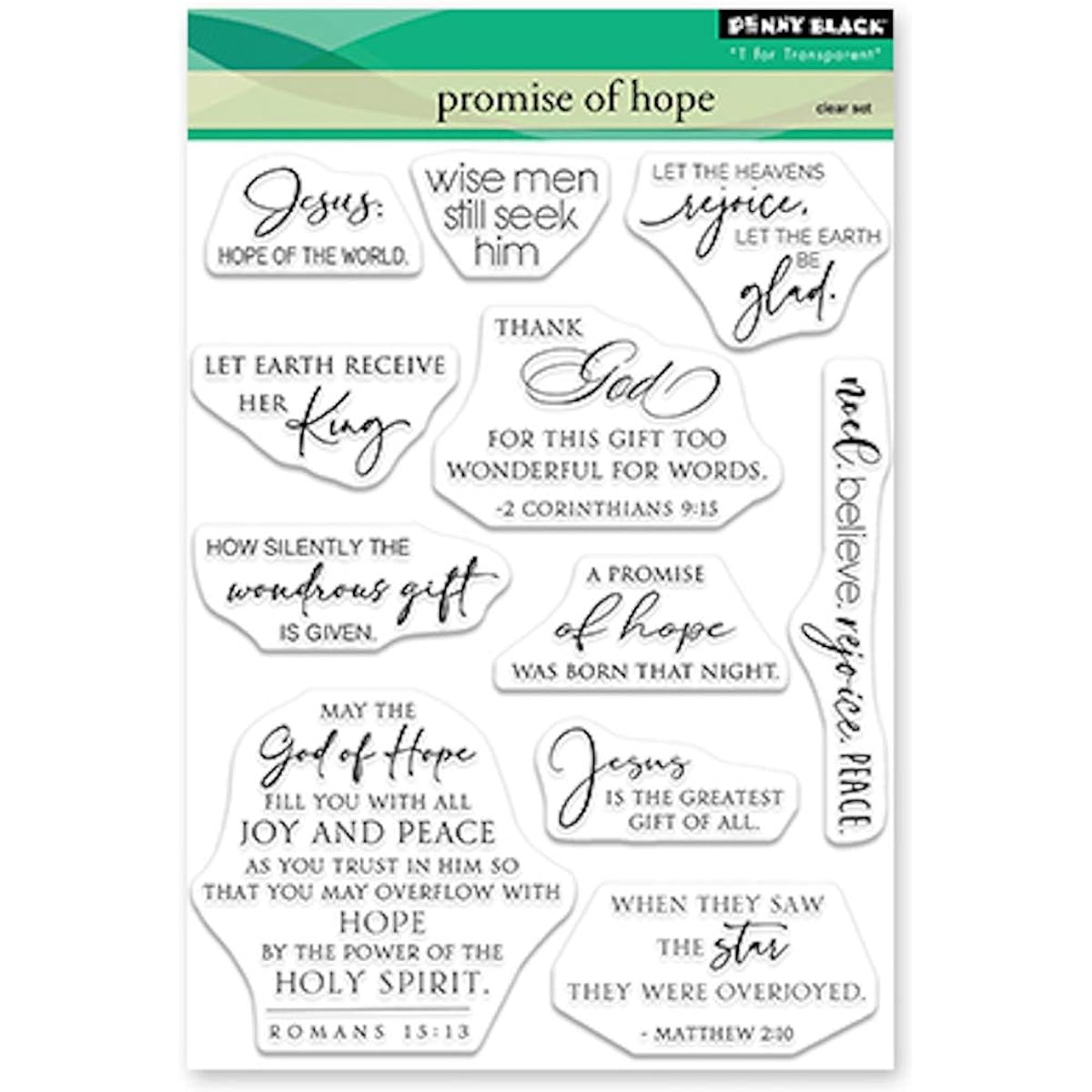 Penny Black 30-753 Promise of Hope Clear Stamp Set