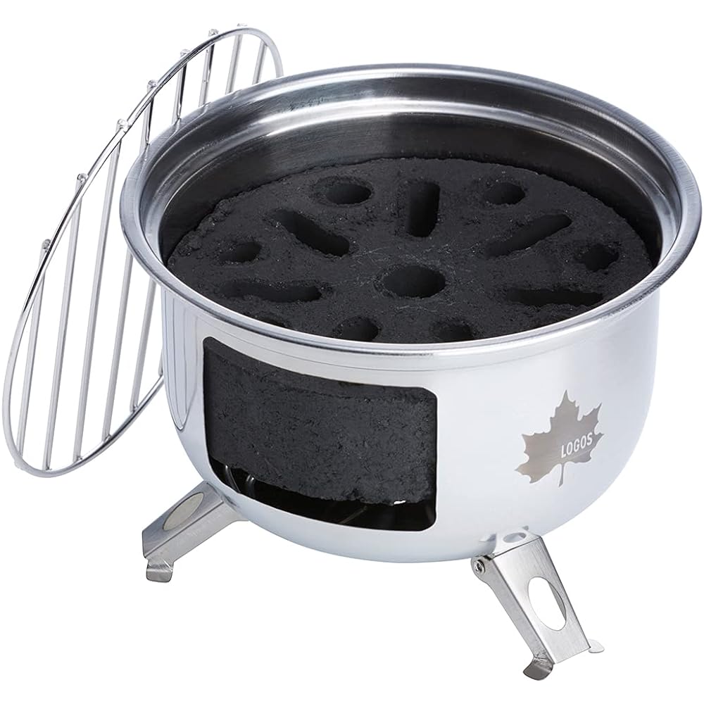 LOGOS mini bonfire stove 81062820 Silver [When assembled] (approx.) Width 15.3 x Depth 15.3 x Height 10.6 cm