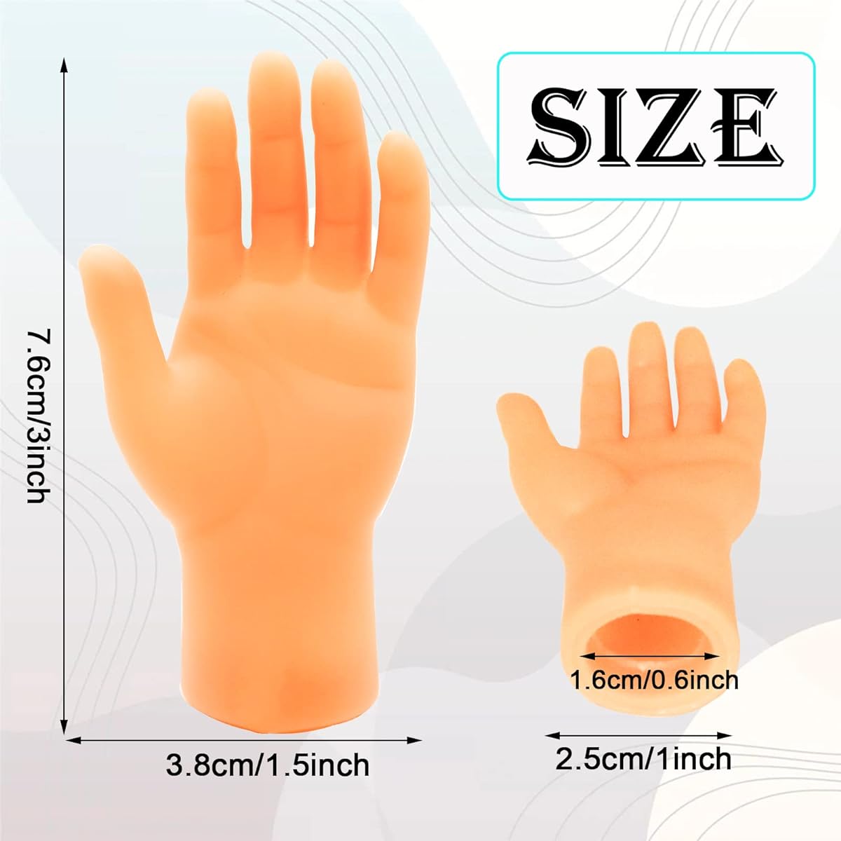 Newmemo Small Finger Hands 10 Pack Flat Hand Style Mini Hand Finger Puppet Realistic Rubber Hand Small Figure Toy Funny Finger Puppet Show Gags Performance Party Favors